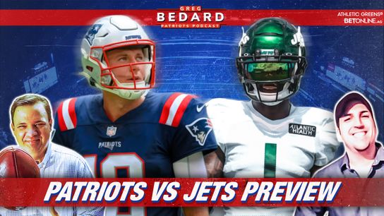 .@athleticgreens Podcast: Bedard Patriots Pod - After Bears loss, what now at QB for Pats? taken at BSJ Headquarters (Patriots)
